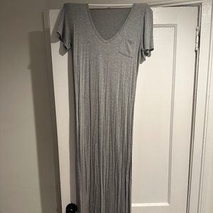 Grey Maxi T-Shirt Dress